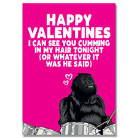 Cumming In My Hair Pink Card